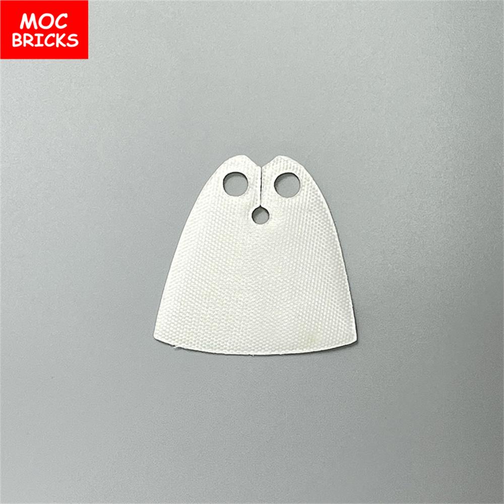12 шт./лот Белый шлем с накидкой и бородой MOC Bricks, модель, фигурка 4 см, часть тела, маленькие развивающие строительные блоки, игрушки для мальчиков