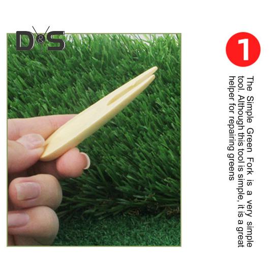 Инструмент для дерна для гольфа, зеленая бамбуковая вилка, маркер для выравнивания мячей, инструмент для фиксации дерна для гольфа, деревянные аксессуары для гольфа для мужчин