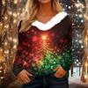 Long Sleeve Shirts For Women Cute Tops Christmas Prints Tees Blouses Casual Plus Size Basic Tops Pullover