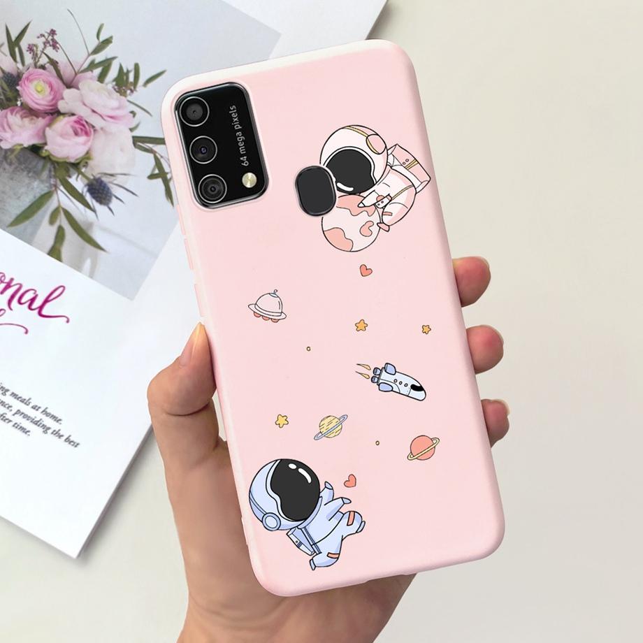 For Samsung M31 M21 2020 SM-M215F Case Ultra Soft Bumper Flower Cat Painting Housing On Smasung Galaxy M21 M 31 Funda Bumper