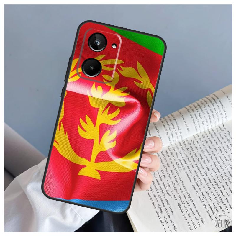 Eritrea Flag For Realme C61 C63 C71 C55 C67 C51 C75 C65 C53 C35 11 12 13 14 Pro Plus GT6 GT7 15 Pro Case