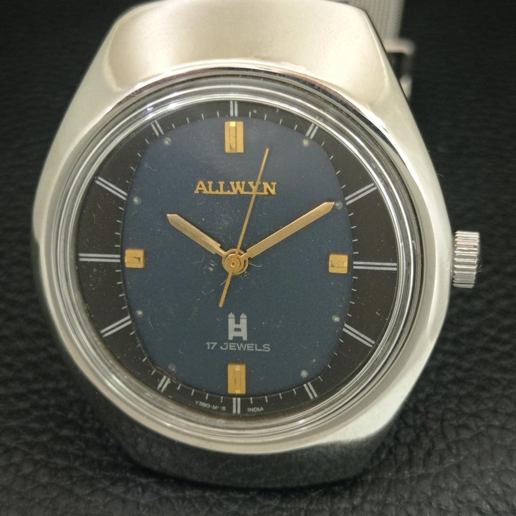 VINTAGE ALLWYN HAND-WINDING 6300A JAPAN MENS ORIGINAL DIAL WATCH a703503-1