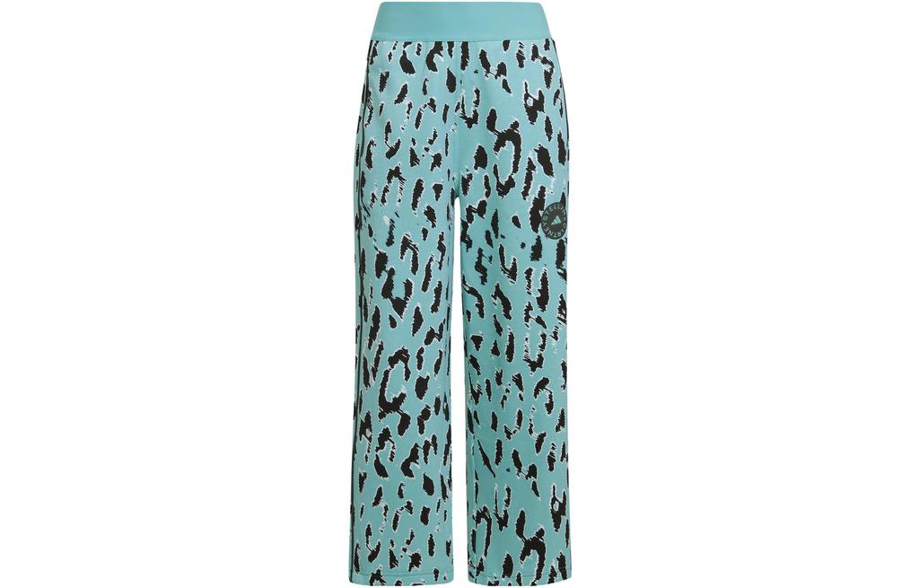 adidas X Stella McCartney Трикотажные брюки-свитшот Женские Зеленые Умеренно Широкие Брюки HA8965
