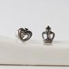 Women's Heart Steel Cubic Silver Surgical Antique Piercing