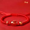2025 Snake Year Lucky Red Rope Bracelet Zodiac Snake Adjustable Braided Hand Chain Women  Jewelry