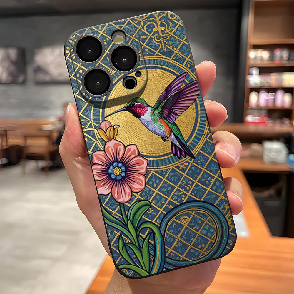 Hummingbird Phone Case For IPhone 17 Pro Max 15 Pro 16 14 Plus 12 13 Mini 11 Pro Shockproof Soft Cover