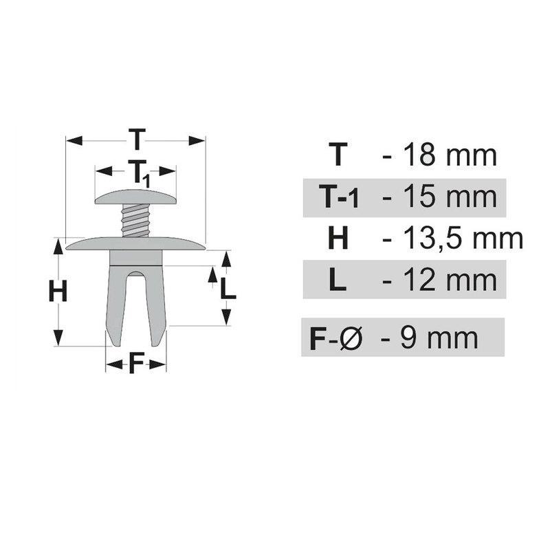 50pcs Car Trunk Lining Retainer Car Trim Panel Lining Clips Car Interior Accessories For VW Volkswagen T4 T5 Transporter Eurovan