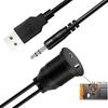 USB 3,5 мм 1/8 дюйма Aux Удлинительный кабель Кабель Монтажная панель Автомобиль Лодка Приборная панель Врезной монтаж