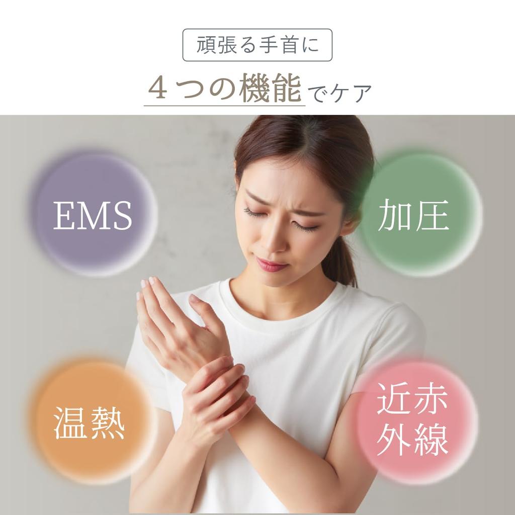 SaiEL WristCure EMS для запястья и ухода за руками для запястья и работы из отличный подарок для или любого другого ухода, компрессии, тепла, ближнего инфракрасного света тендинита,