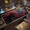 Oversized Gaming Desk Mat Red Dragon Plum Ink Print Non Slip Rubber Lock Edge Pad For Laptop Office Desktop Stuff