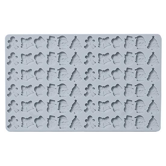 Рождественские силиконовые формы 72-гнездные мини рождественские фигурки устойчивы к высоким/низким температурам легко