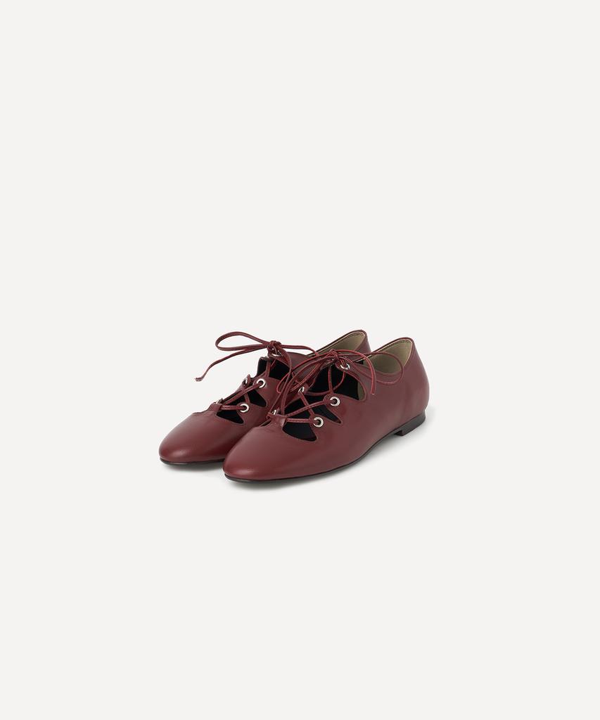 Howus Marilyn Lace-Up Flat (Red)