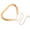 Fashion Wave Metal Waist Chain Belt Gold Buckle Body Chain Dress Belt