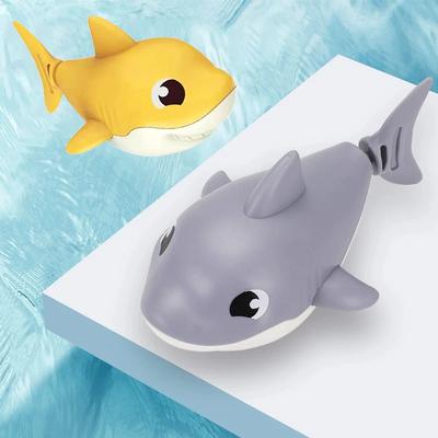Летняя мультяшная игрушка для игры в воде в виде акулы с заводной цепочкой, для улицы, пляжа, плавания, заводные игрушки, игрушка для ванной для детей