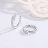 925 Sterling Silver Zircon Piercing Stud Earring For Women Girls Wedding Birthday Jewelry Gift Pendientes Eh1800