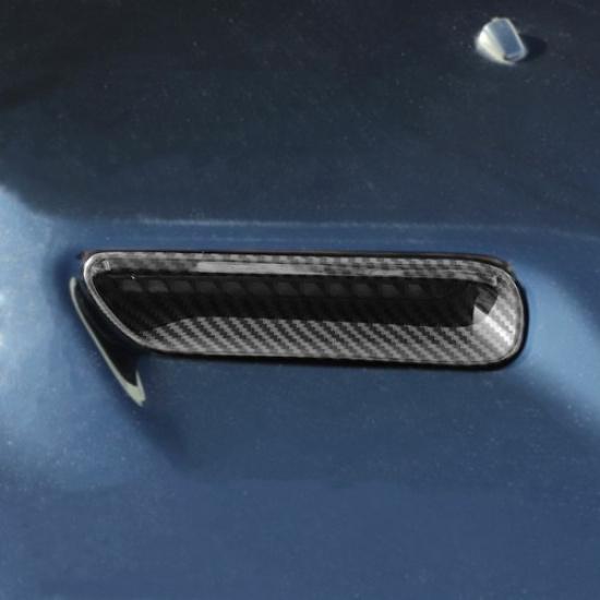 Накладка на вентиляционное отверстие кондиционера на капоте из углеродного волокна для Dodge Challenger 2009-14