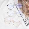 Fashion Round Portable Eye Protection Metal Glasses Anti-Blue Light Eyeglasses Ultra Light Frame
