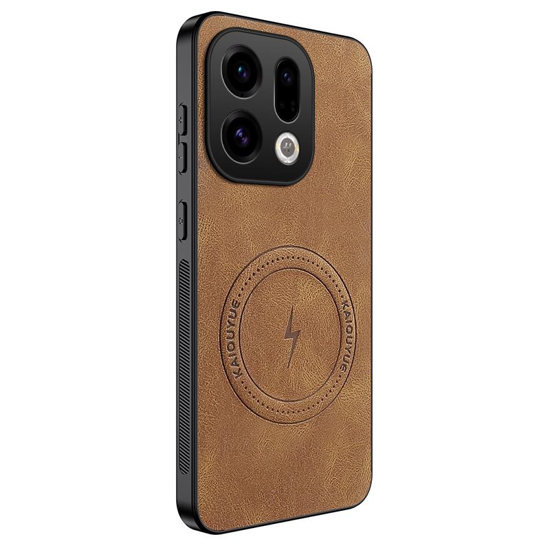 Модный кожаный силиконовый чехол с эффектом молнии для Oppo Find X9 Для OPPO Find X9 Магнитная беспроводная зарядка Противоударный чехол Чехол для Find X9