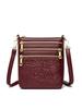 Vintage women's embossed shoulder bag style, women's bucket bag, multi-compartment crossbody bag, phone bag