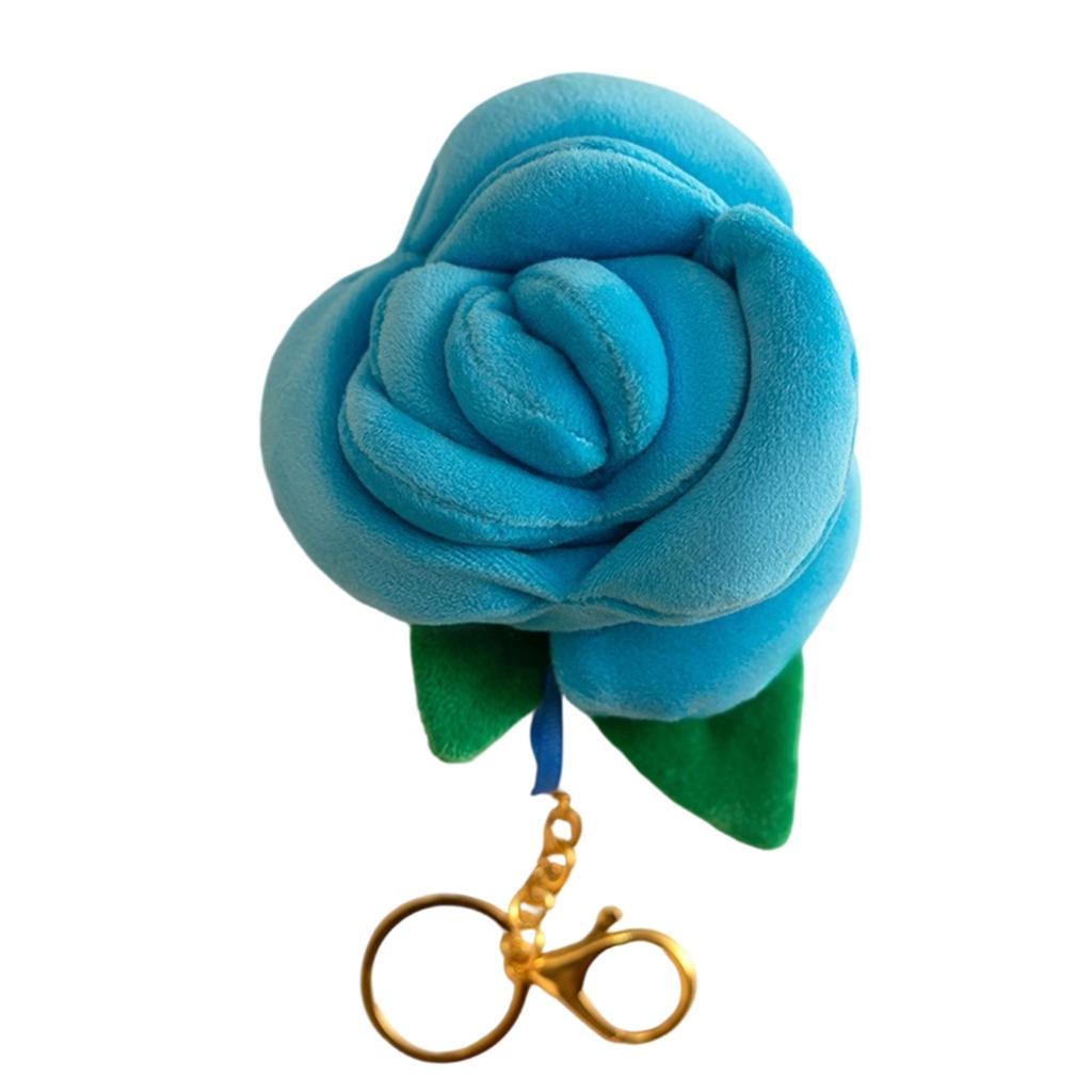 Rose Pendant Decoration For Valentine's Day, Cute Plush Simulation Rose Keychain, Valentine's Day Gift Bouquet