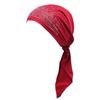 Cute Lady Rhinestone Muslim Turban Hat Chemo Cap Hair Loss Hijab Cap Cover EMA