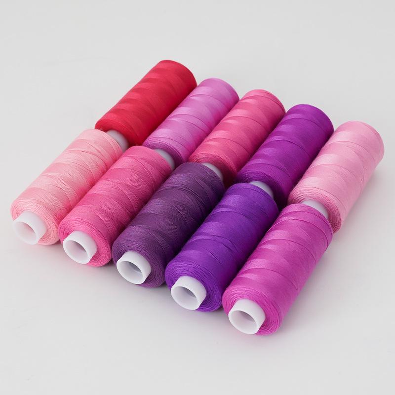 Набор швейных ниток ручной работы: 10 катушек цветного полиэстера 402, по 400 ярдов каждая