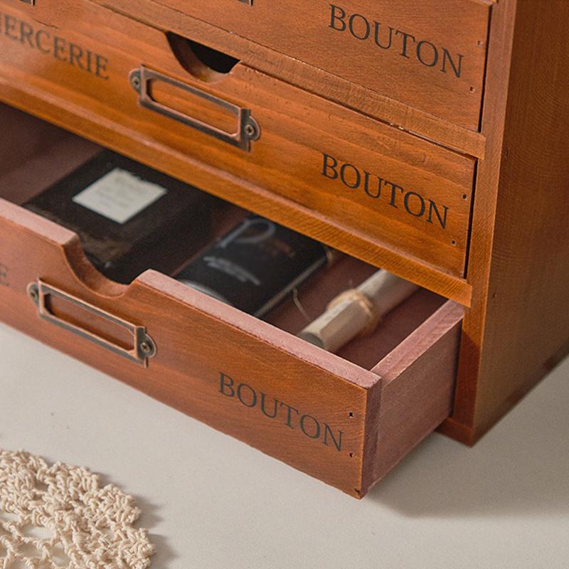 1 шт., 3/4/5 ящиков, ретро-коробка для хранения косметики и офисных принадлежностей, подходит для туалетного столика, школы, офиса, организации вещей в общежитии.