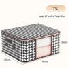 Складная корзина для хранения Nordic Houndstooth с открытым окном, нетканый материал, органайзер для спальни.