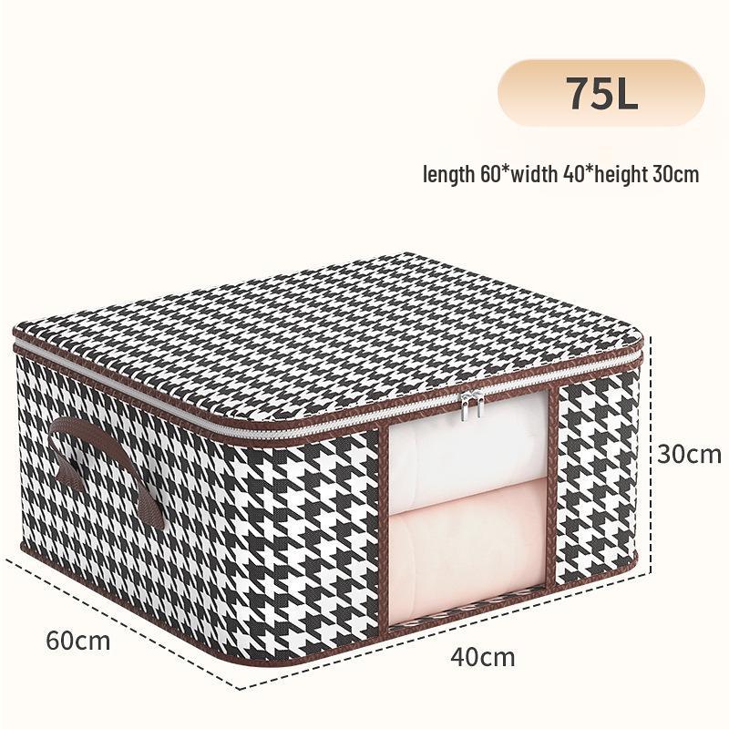 Складная корзина для хранения Nordic Houndstooth с открытым окном, нетканый материал, органайзер для спальни.