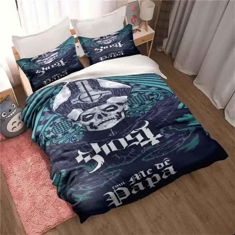 Comforter Rock Band Ghost Pattern Bedding Set For Bedroom Soft Modern S Comefortable Kids And