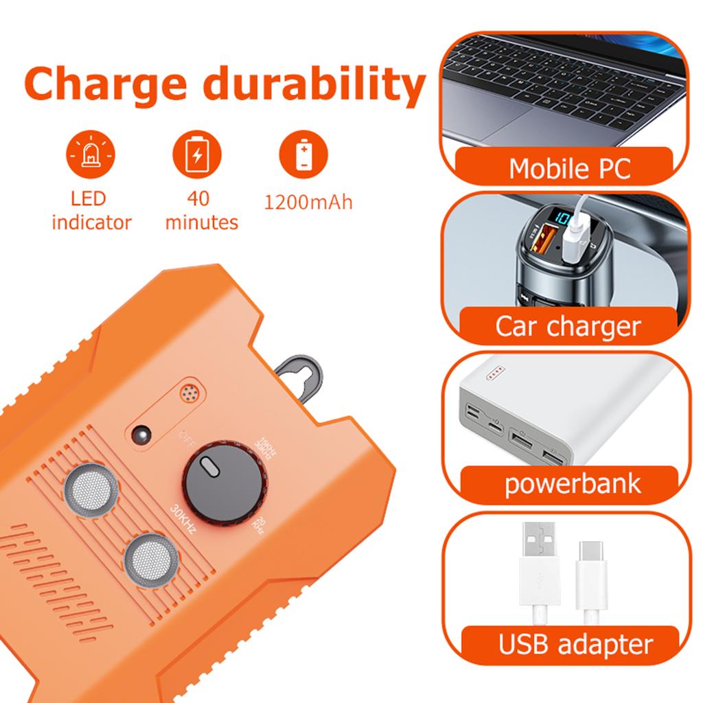 Ультразвуковые устройства отпугивания лая собак с 3 режимами, перезаряжаемый инструмент для контроля лая