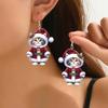 2D Flat Vintage Cartoon Cat Women's Acrylic Dangle Earrings Christmas Party Jewelry Gift