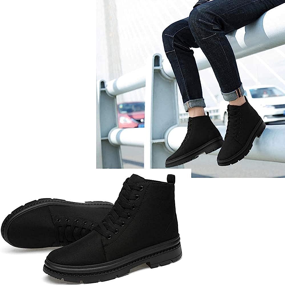 Эксклюзивный бренд Amazon 8CM UP Secret Boots Shoes Зимние ботинки средней высоты Addictive Comfort [MERLIN] Мужские мужские (Черный, 26,5 см)