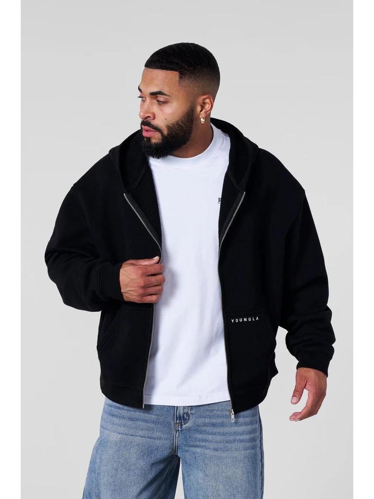 Мужская толстовка-кардиган на молнии в американском стиле YOUNGLA для бега и фитнеса