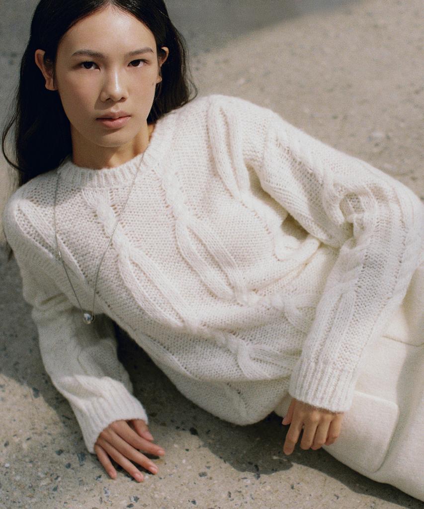 OCTETTE Loose Cable Pull-Over Knit_3Color