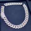 High-Quality Designer Copper-Set Moissanite Cuban Chain Necklace | 18K Golden Plated Golden-Plated Craftsmanship, Handcrafted Hi
