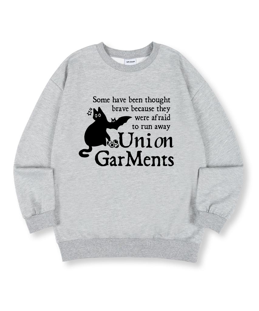 UNION GARMENTS Cat Brave Premium Double-Sided Oversized Sweatshirt 4 Colors
