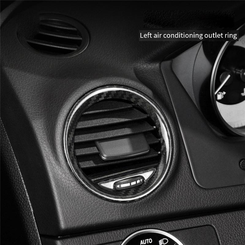 Precise Car Inner Air Vent Frame Sticker Real Hard Carbon Fiber Cover For Fiat 500 2008-2015 Abarth 595 2012-2015