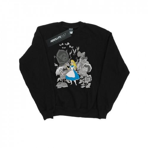 Disney Mens Alice In Wonderland Flowers Sweatshirt