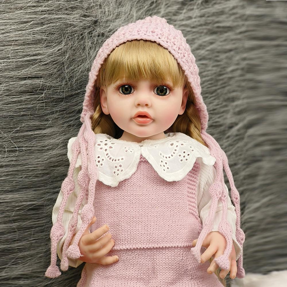 Popular 55cm Reborn Baby Doll Girl Betty Full Silicone Vinyl Body Newborn Doll Can Bath Beautiful Princess Toddler Doll Baby Toy for Kid Birthday Gift