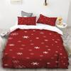 Пододеяльник Рождественская снежинка Красный и черный клетчатый комплект из трех предметов Украшение для спальни Односпальная двуспальная кровать Queen King Size