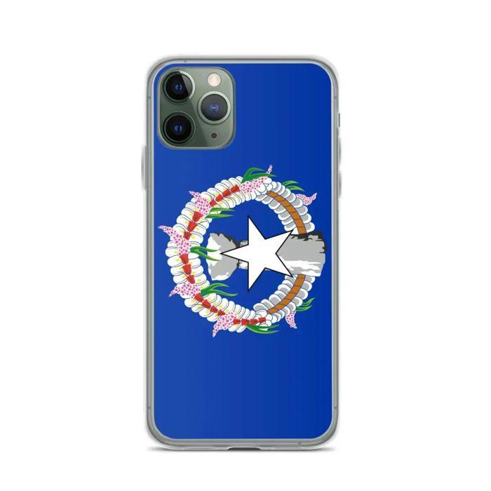Coque Téléphone – Drapeau l'Îles Mariannes du Nord – Compatible iPhone 11 Pro – Étui Souple – Résistant et Antichoc – Pixelforma