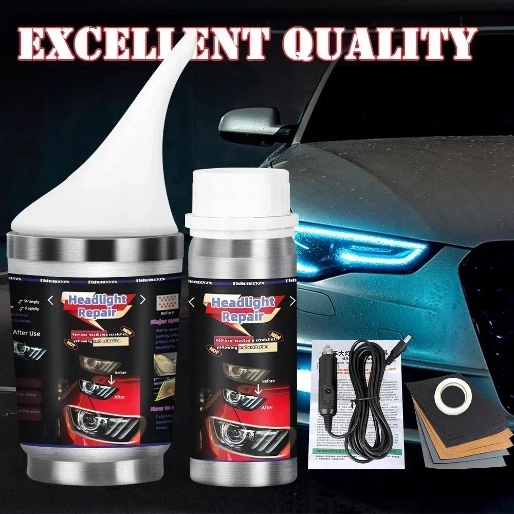 Комплект для полировки автомобильных фар, набор для восстановления фар, инструмент для автомастерской, 800 мл, жидкий полимерный испаритель