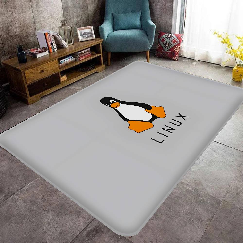 Операционная система Linux Пингвин Такс Аниме Напольный коврик Прямоугольный Домашний Мягкий Коврик для ванной Передняя дверь Внутренний Наружный Коврик Добро пожаловать Коврик для прихожей