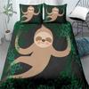 Luxury 3D Sloth Print 2/3Pcs Comfortable Duvet Cover Set PillowCase Home Living Bedding Sets EU/US/AU Size