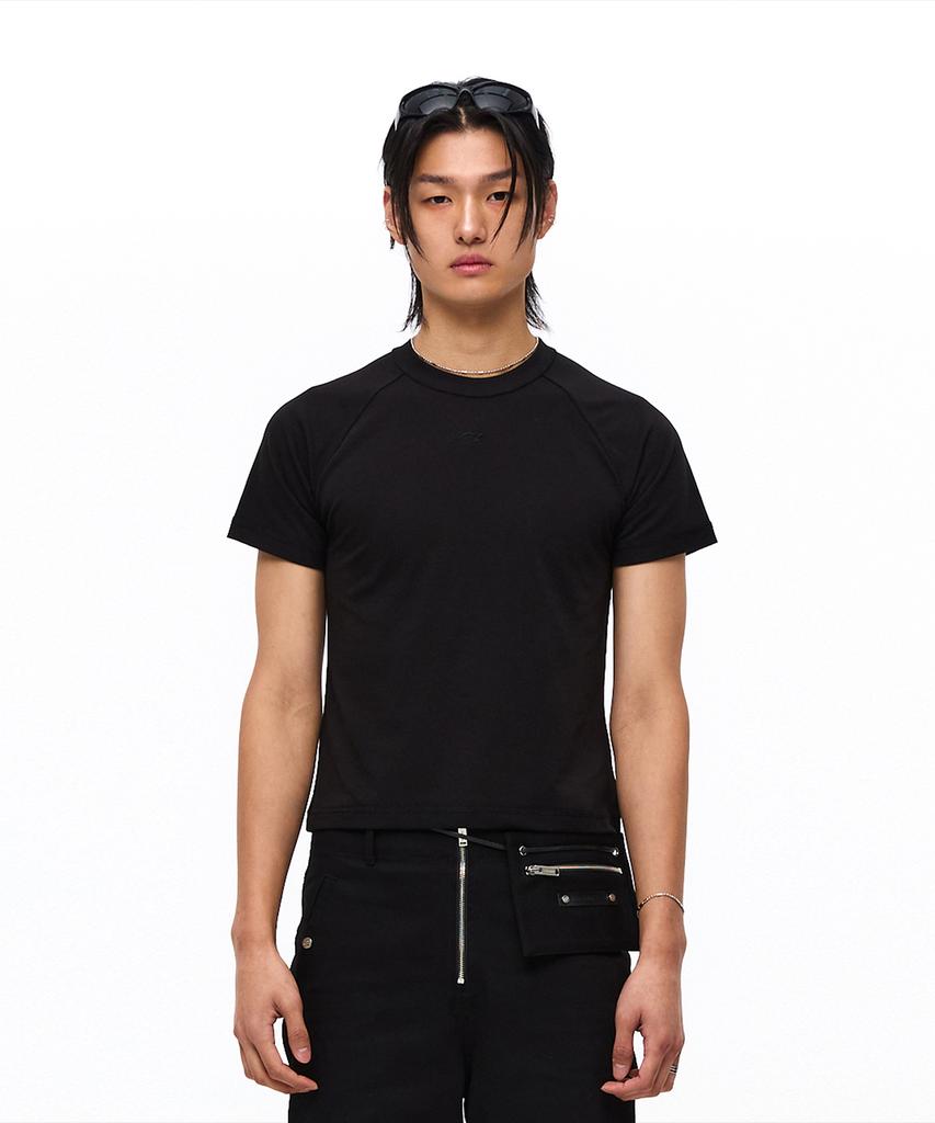 MORE THAN BLACK Cut Off Half Sleeve - All Black