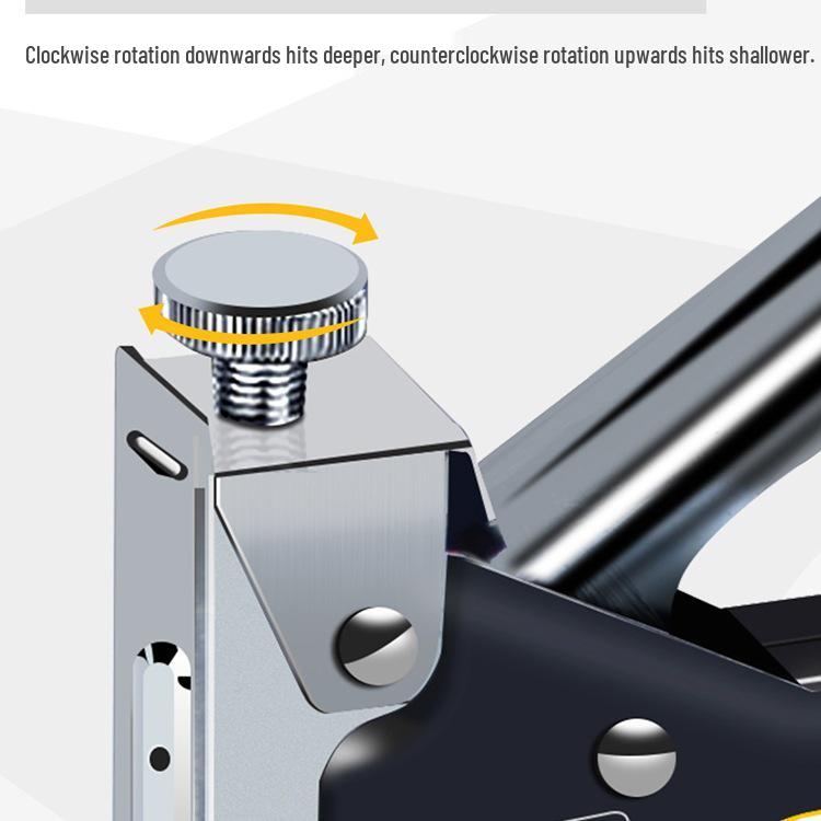 Three-in-One Manual U-Shaped Brad Nailer for Carpentry and Home Use