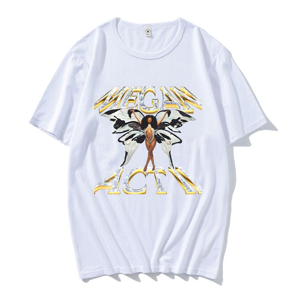 Футболки Megan Thee Stallion MEGAN Act Ll Deluxe LP Новый Дизайн Футболки Шикарные Женские Хлопковые Футболки Летние Новые Топы Y2K Повседневная Одежда