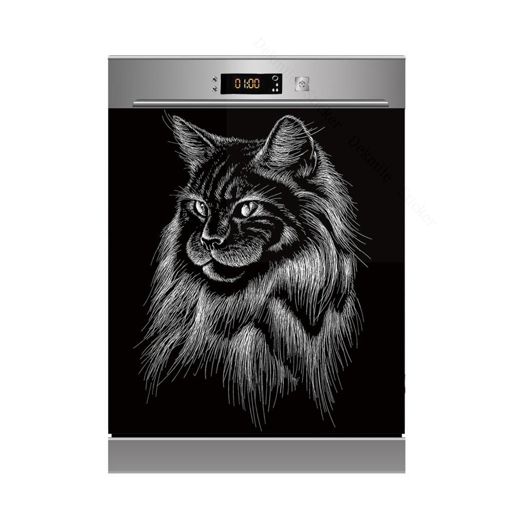 Наклейки на стену с солнечными цветами, чтобы покрыть холодильник, сельскую кухню, холодильник, пляжную ракушку, черную кошку, посудомоечную машину, виниловые 3D настенные фрески для дома