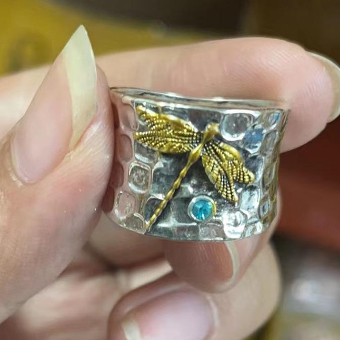 Хэ Чэн Натуральный Лунный камень Женское Винтажное Помолвочное Кольцо